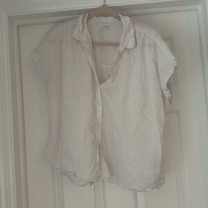 VELVET by Graham Spencer white short sleeved button down